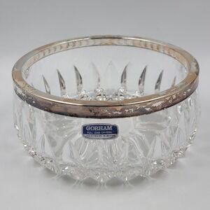 Gorham Althea Collection Vintage West Germany Full Lead Crystal 8" Trinket Bowl